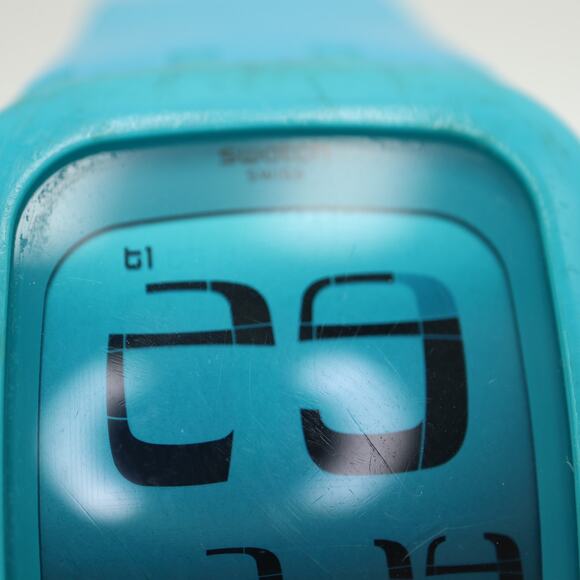 Swatch Touch Blue Digital 39mm Watch Alarm Chrono Timer Silicone w New Battery - Picture 4 of 16